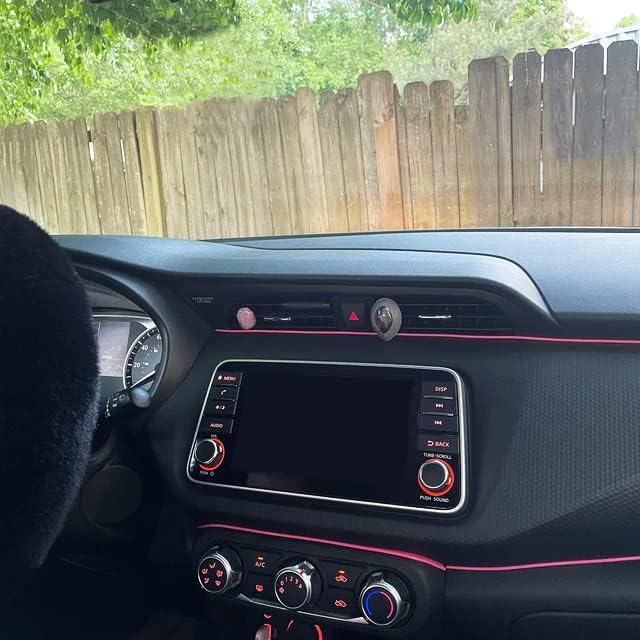 TIKUN TECH Pink Car Interior Decorative Molding Door Panel Dashboard Gap Trim Strip (30Ft)