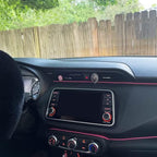 TIKUN TECH Pink Car Interior Decorative Molding Door Panel Dashboard Gap Trim Strip (30Ft)