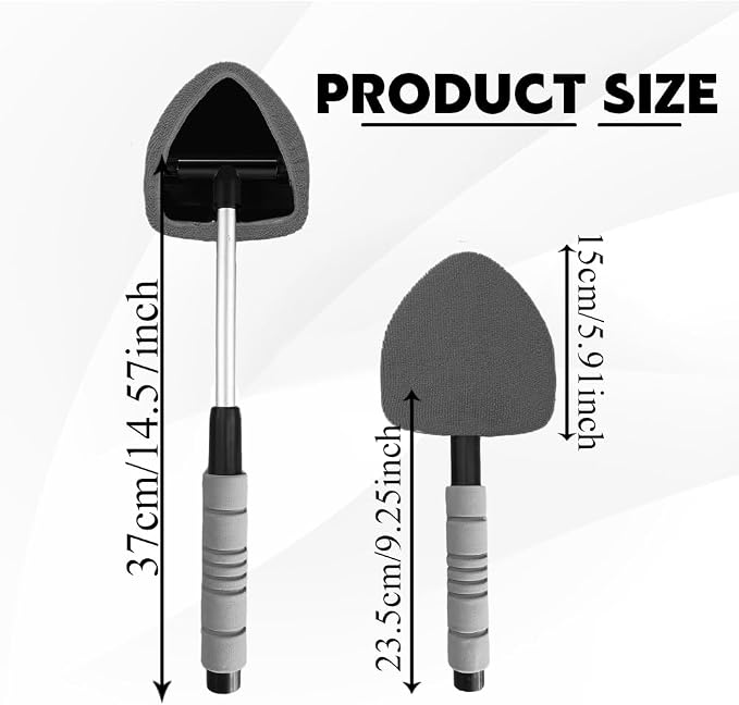 Windshield Cleaner Tool, Car Cleaning Supplies, Extendable Handle Car Window Cleaner with 3 Reusable Cloth Pads, Universal Car Window Cleaner Car Accessories for Trucks, SUVs, Home Windows