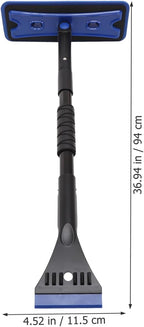 Extendable Foam Snow Brush for Car, Detachable EVA Sponge Snow Broom and Ice Scraper for Auto Windshield Blue
