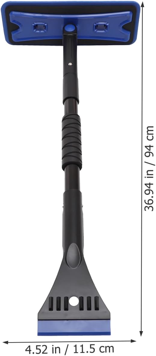 Extendable Foam Snow Brush for Car, Detachable EVA Sponge Snow Broom and Ice Scraper for Auto Windshield Blue