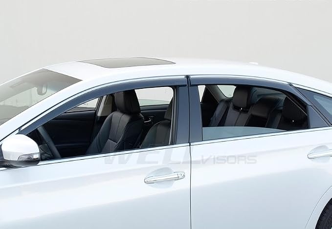 Window Visors Wind Deflectors Compatible with Toyota 2013-2018 Avalon with Chrome Trim Rain Guards 3-847TY050