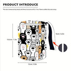 Portable Reusable Waterproof Car Trash Bin, Multipurpose Vehicle Organizer, Road Trip Essentials (Dog paw)