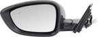 Left Driver Side Mirror Compatible with 2018-2022 Honda Accord LX Sport Power Glass | Heated | with Blind Spot | Manual Folding Repalces HO1320329 (7Pins-Black)
