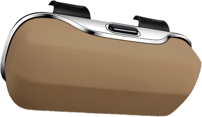 Sunglasses Holder for Car Sun Visor, Protective Automotive Eyeglasses Storage Case Hanger, Car Sunglass Holder Suitable for Truck and Sedan to Place Sunglass (Beige)