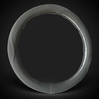 Car Steering Wheel Cover, Universal 15 inch, The Latest Microfiber Leather Breathable Technology Fabric, Non-Slip, Comfortable, Warm in Winter and Cool in Summer, Grey