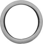 Ergonomic Leather Grip Steering Wheel Cover - Soft Plush Memory Foam Grip for Standard Size Wheels 14.5-15 inch Gray