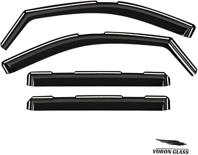 Voron Glass in-Channel Extra Durable Rain Guards for GMC Sierra 2500HD/3500HD 2020-2026 Crew Cab, Window Deflectors, Vent Window Visors, 4 Pieces - 200472