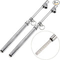 2pcs Truck Tire Pressure Gauge, Dual Head Tire gauges with Plastic Scaleplate, Truck Tire Pressure Gauge for Bike Car SUV Vehicle Tester, Solid Brass Body, with Hook, Range 10-150psi