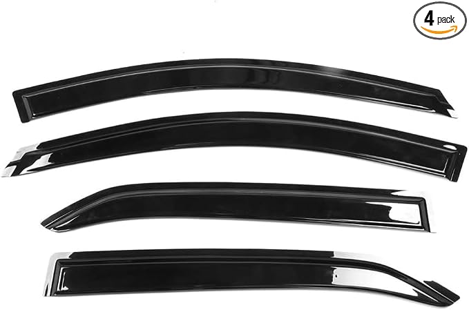 Tape On Window Visors Fits for for 2020-2024 Toyota Corolla Sedan, Side Auto Window Wind Deflectors, Ventshade, Rain Guards for Cars/Trucks