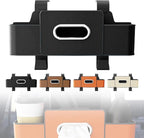 3-in-1 Car Backseat Organizer with Cup Holder, Tissue Box, Trash Bin & Hooks,Multifunctional Back Seat Car Organizer for Hold Phones,Snacks,Drinks,and Handbags (Black)