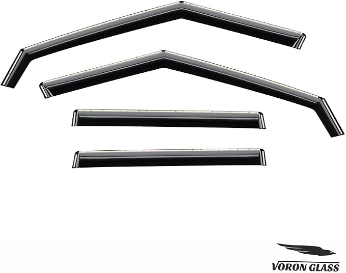 Voron Glass in-Channel Extra Durable Rain Guards for Mitsubishi Outlander 2022-2026, Window Deflectors, Vent Window Visors, 4 Pieces - 200931