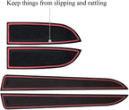 4pcs Door Side Storage Box Compatible with Highlander 2014 2015 2016 2017 2018 2019 Armrest Phone Container Door Organizer Handle Pocket ABS Tray Insert Glove Pallet