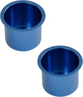 GSE Games & Sports Expert Jumbo Aluminum Cup Holder, Drop-in Cup Holder for Casino Poker Tables, Work Desks, Boats, RVs, Cars & Trucks (Blue, 2-Pack)
