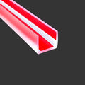 Clear Rubber Edge Trim, Self-Adhesive Clear Edge Guard, Edge Protector for Plywood, Glasses or Flexi-Glass, Silicone Rubber Material, White Color, Fit 3/8"(10mm), Deep U Channel Edge Trim