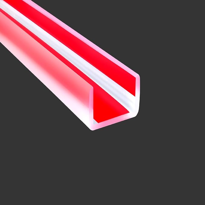 Clear Rubber Edge Trim, Self-Adhesive Clear Edge Guard, Edge Protector for Plywood, Glasses or Flexi-Glass, Silicone Rubber Material, White Color, Fit 3/8"(10mm), Deep U Channel Edge Trim