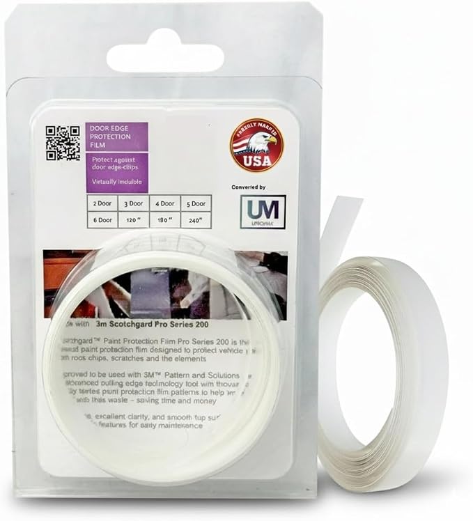 5 Door Edge Guard Made with Paint Protection Film, Scotch Guard, PPF 8mil Precut Strips, Universal Fit Cars, Truck, SUV, Clear Tape, Door Protector, Car Accessories