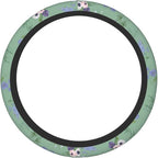 Sage Green Floral Plant Car Steering Wheel Cover