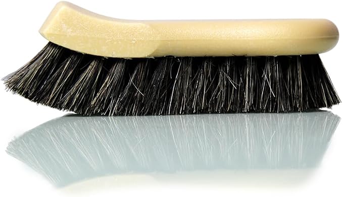 Long Bristle Horse Hair Leather Cleaning Brush - Leather Brush to Gently Clean Car Interiors,Furniture,Sneakers,Boots,and More - Safe for Natural,Synthetic,Faux,and Pleather,(Pack of 12)