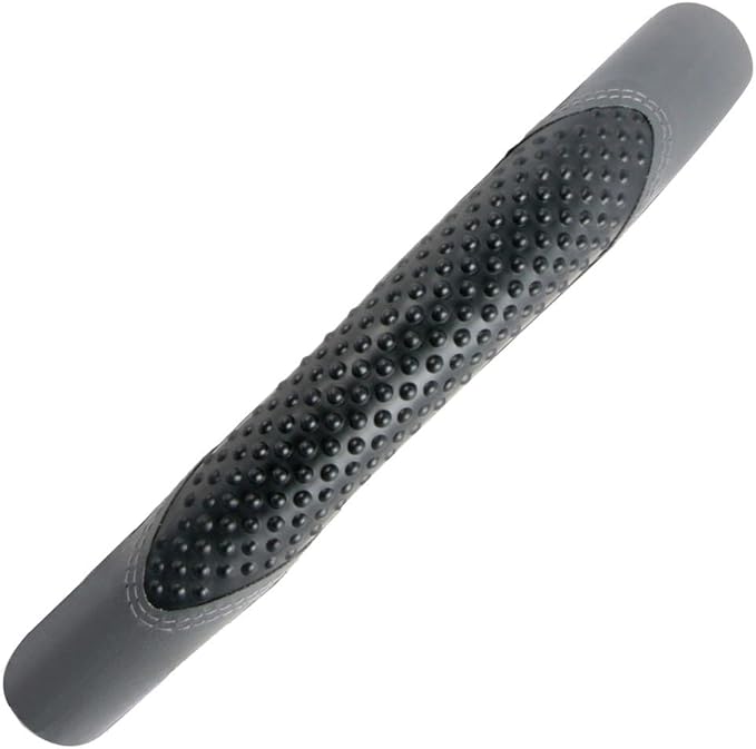 Sporty Two Tone Ergonomic Grip Steering Wheel Cover - Massaging Gel Grip for Standard Size Wheels 14.5-15 inch Gray/Black