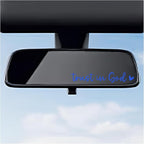2PCS Trust in God Rearview Mirror Decals, Automotive Vinyl Rear View Mirror Decorative Stickers, Waterproof Trust in God Stickers for Car Truck Laptop, Car Accessories (Blue)