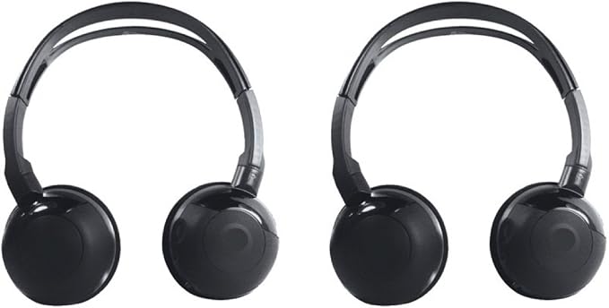 Pilot Odyssey Wireless DVD Headphones For 2006-2021 Model Years - Over Ear Headphones with Passive Noise Cancellation - IR Music Headphones with Automatic Shutoff for Rear Seat Entertainment – Black