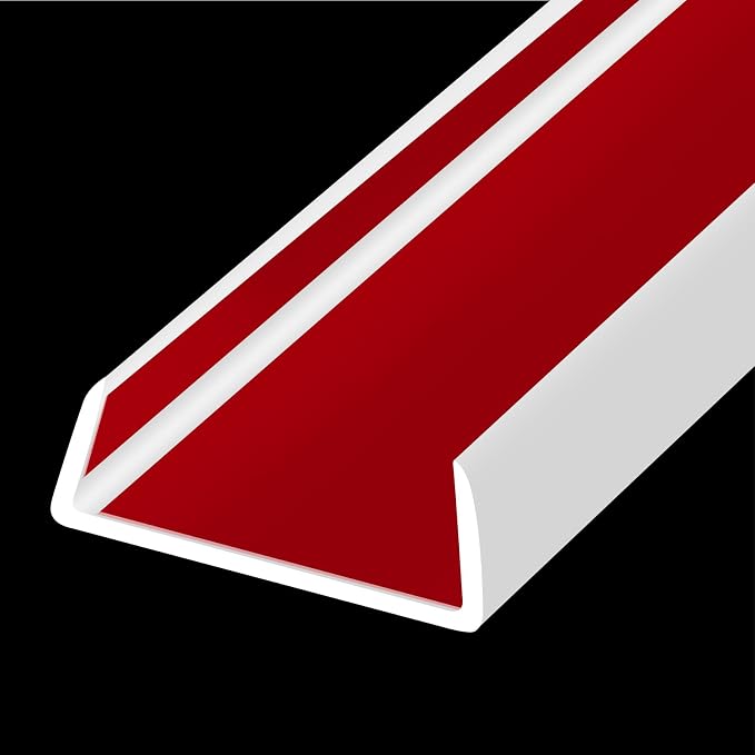 Rubber Edge Trim, Flexible Self Adhesive U Shaped Peel and Stick Edge Banding, 1-3/4"(44.5mm) Big Size U Channel Edge Protector, Baby Proof Edge Guards for Woods, Plywood, Furniture, 20Ft, White