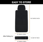 Premium Waterproof Seat Cover Towel Protector Neoprene Universal Fit, Upgraded 100% Washable & Removable Non-Slip Sweat Carseat Towel Covers, Perfect for Gym/Yoga/Workout（Black,1PCS