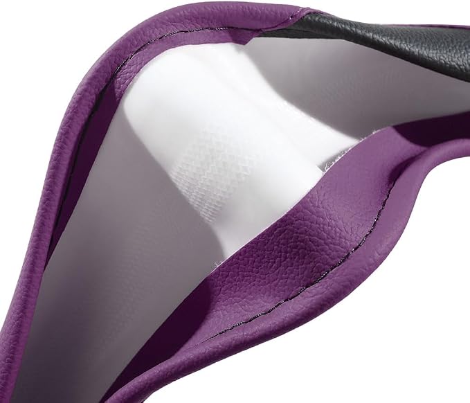 Car Steering Wheel Cover, Microfiber Leather Steering Wheel Cover Universal Fit 14.5-15 inch Anti-Slip Comfortable Breathable, Car Wheel Protector for Men Women,Purple