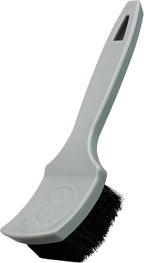The Nifty Interior Detailing Brush, Synthetic Bristle Scrub Tool for Car Carpet Floor Mats Upholstery Trunk Liners, Auto Cabin Cleaning Brush with Ergonomic Short Handle - Grey
