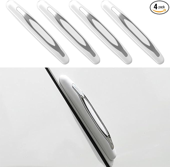 4PCS Car Door Edge Guards, Auto Side Door Protector Car Door Self Adhesive Anti-Collision Trim Strip, Universal Car Body Anti-Scratch Bumper Guard for Car SUV Truck (White)