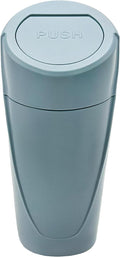 Car Trash Can Bin with Lid, Leakproof Auto Cup Holder Garbage Bin Multipurpose Storage Organizer, Mini Portable Dustbin Side Door Garbage Can for Vehicle Home Office (Black Green)