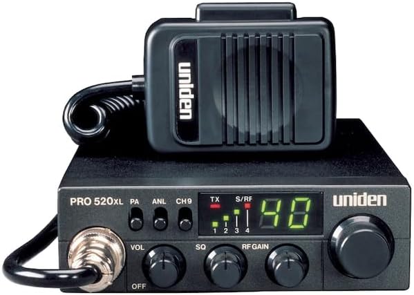PRO520XL Pro Series 40-Channel CB Radio. Compact Design. ANL Switch and PA/CB Switch. 7 Watts of Audio Output and Instant Emergency Channel 9. - Black