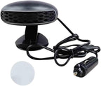 12V 150W Car Heater, Portable 2-in-1 Car Dashboard Defroster with Cigarette Lighter Plug, 360° Rotary Vehicle Fast Heating Fan, Self-Adhesive Windshield Defogger for Most Cars(Black)