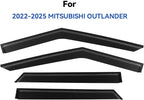 Window Visors Rain Guards for 2022 2023 2024 2025 2026 Mitsubishi Outlander, Out-Channel Window Vent Wind Deflectors Visors Shades for 22 23 24 25 26 Mitsubishi Outlander