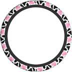 Cow Pink Print Cute Country Rustic Farmhouse Steering Wheel Cover Car Accessories Cute for Women Girls Girly Universal 15 Inch Neoprene Auto Interior Decor Anti Slip Car Truck Protector