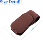 Sunglasses Holder for Car Sun Visor, 2 PCS Magnetic Leather Eyeglass Hanger, Sun Glasses Mount Clip on Visors, Ticket Card Cash Organizer, Auto Interior Accessories (Wine Red)