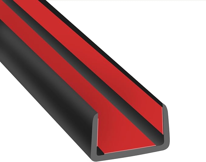 Rubber Edge Trim, Self-Adhesive House Door Edge Guard, Flexible U Shaped Edge Banding, Peel and Stick 1-3/8"(35mm) Wide Size U Shaped Protector, Baby Proof Guards for Plywood, Furniture, 20Ft