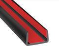 Rubber Edge Trim, Self-Adhesive House Door Edge Guard, Flexible U Shaped Edge Banding, Peel and Stick 1-3/8"(35mm) Wide Size U Shaped Protector, Baby Proof Guards for Plywood, Furniture, 20Ft