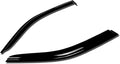 2Pcs Tape-On Window Visor Compatible with 2005-2017 Nissan Frontier King Cab, Deflector Rain Guard, Acrylic Black