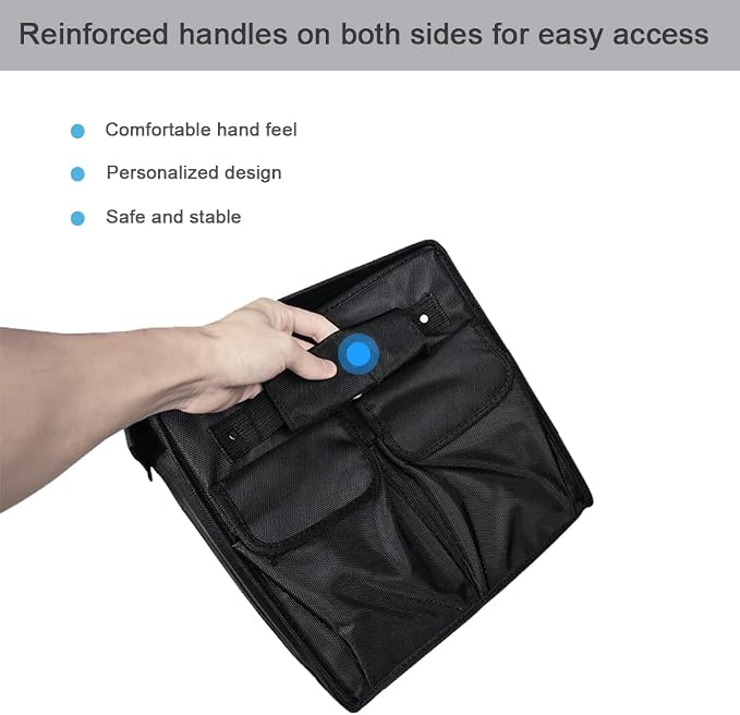 Non-slip Car Organizer, Multi-Use Collapsible Car Storage Box, Portable Auto Cargo Storage Bin for Car SUV Truck, Waterproof Outdoor Camping Picnic Storage Container