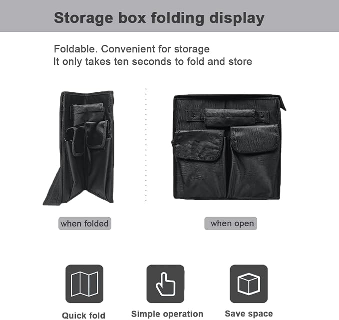Non-slip Car Organizer, Multi-Use Collapsible Car Storage Box, Portable Auto Cargo Storage Bin for Car SUV Truck, Waterproof Outdoor Camping Picnic Storage Container