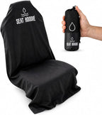 Car Seat Towel | Premium Microfiber Towel Seat Covers for Cars | Universal Fit & Machine Washable | Portable Car Seat Towel Cover After Gym, Yoga, Beach Black
