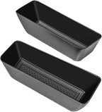 Front Row Door Side Storage Box Compatible with Ford Edge 2015-2025 Armrest Phone Container Door Organizer Handle Pocket ABS Tray Insert Glove Pallet