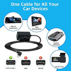 2Pcs Dash Cam Hardwire Kit，OBD Power Cable for Dash Camera ，USB Type C Adapter Hardwire Charger Cable for Dashcam with Low Voltage Protection(11.6V Auto-Cutoff) 24h Parking Mode for Dashcam