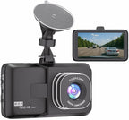 3-inch Dash Cam for Cars, 1080P HD car Camera, Wide-Angle Driving Recorder with Night Vision, Loop Recording, Video Motion Detection
