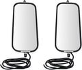 16" x 7" Stainless Steel West Coast Mirror Pair Peak Back Heated for HD Truck