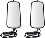 16" x 7" Stainless Steel West Coast Mirror Pair Peak Back Heated for HD Truck