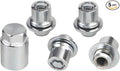 HZEL Car M12 x 1.5 Wheel Lock Lug Nut Set, Anti-Theft Chrome 4PCS Cone Seat Tire Locking Nut Kit with 1 Key, OEM#00276-00900 Automotive Replacement, Compatible with Celica ES330 ES350