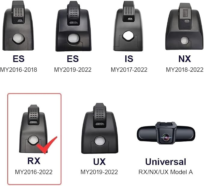 4K Dash Cam Suitable for Lexus RX 350 450h 350L F Sport Luxury 2016 2017 2018 2019 2020 2021 2022 (Model B), 2160P Video WiFi, OEM Style, Parking Mode, Loop Recording, Plug&Play, 64GB Card